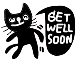 Meawmeaw, Black Cat in January (English) sticker #14686430
