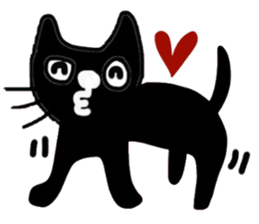 Meawmeaw, Black Cat in January (English) sticker #14686431