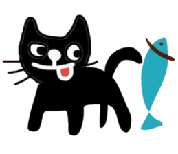 Meawmeaw, Black Cat in January (English) sticker #14686432