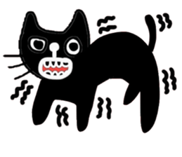 Meawmeaw, Black Cat in January (English) sticker #14686433
