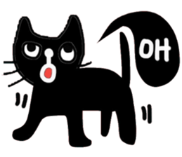 Meawmeaw, Black Cat in January (English) sticker #14686435