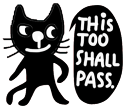 Meawmeaw, Black Cat in January (English) sticker #14686436
