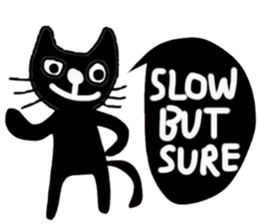 Meawmeaw, Black Cat in January (English) sticker #14686438