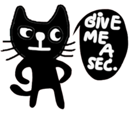 Meawmeaw, Black Cat in January (English) sticker #14686440