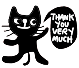 Meawmeaw, Black Cat in January (English) sticker #14686441