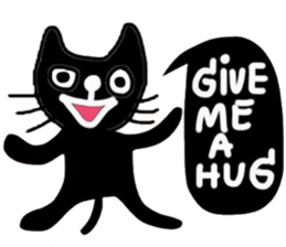 Meawmeaw, Black Cat in January (English) sticker #14686442