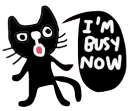 Meawmeaw, Black Cat in January (English) sticker #14686443