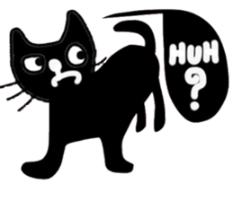 Meawmeaw, Black Cat in January (English) sticker #14686444