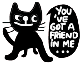 Meawmeaw, Black Cat in January (English) sticker #14686445