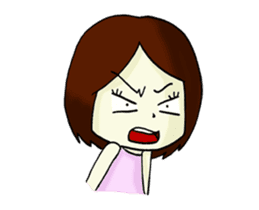 Moveable love girl 2 sticker #14687838