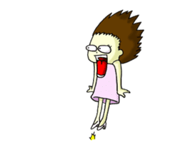Moveable love girl 2 sticker #14687839