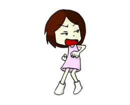 Moveable love girl 2 sticker #14687844