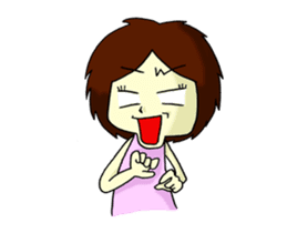 Moveable love girl 2 sticker #14687852