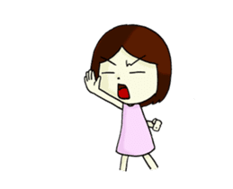Moveable love girl 2 sticker #14687858