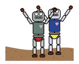 Moving! Dancing! Robot sticker #14688611