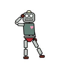 Moving! Dancing! Robot sticker #14688616