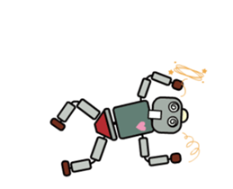 Moving! Dancing! Robot sticker #14688625