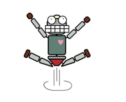 Moving! Dancing! Robot sticker #14688626