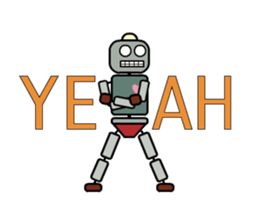 Moving! Dancing! Robot sticker #14688628