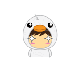 mini white Duck sticker #14689717