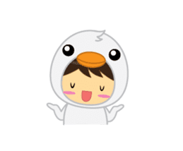 mini white Duck sticker #14689726