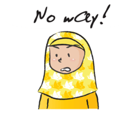 yellow scarf girl sticker #14689837