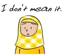 yellow scarf girl sticker #14689840