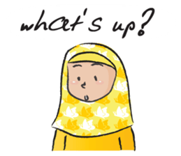 yellow scarf girl sticker #14689842