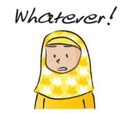 yellow scarf girl sticker #14689844