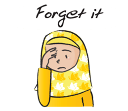 yellow scarf girl sticker #14689859