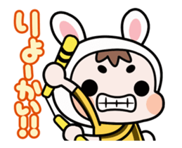 A Rabbit and A Frog and Tabby Cat Gummy sticker #14690217