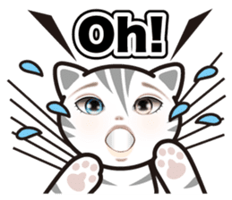 good-looking cat nya sticker #14690538