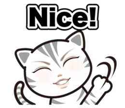 good-looking cat nya sticker #14690540