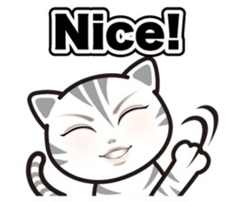 good-looking cat nya sticker #14690540