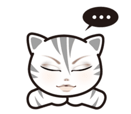 good-looking cat nya sticker #14690544