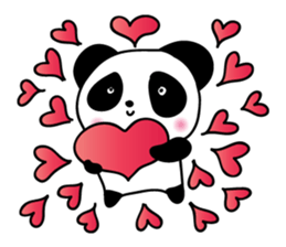 cute panda cute cute sticker #14692553