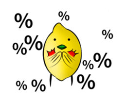 white ball rabbit family-lemon bird-move sticker #14692640