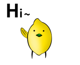 white ball rabbit family-lemon bird-move sticker #14692648