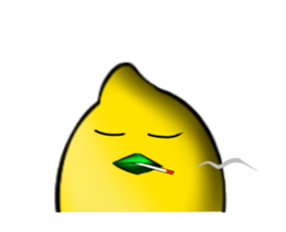 white ball rabbit family-lemon bird-move sticker #14692649