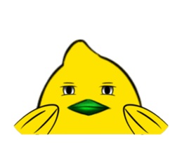 white ball rabbit family-lemon bird-move sticker #14692651