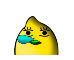 white ball rabbit family-lemon bird-move sticker #14692653
