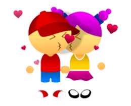 Cute Girl & Boy stickers (animated) sticker #14692722