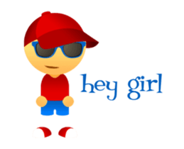 Cute Girl & Boy stickers (animated) sticker #14692723