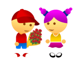 Cute Girl & Boy stickers (animated) sticker #14692733