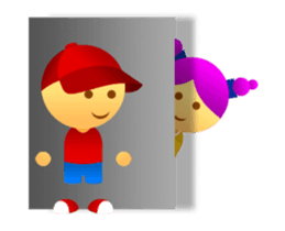 Cute Girl & Boy stickers (animated) sticker #14692734