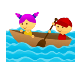 Cute Girl & Boy stickers (animated) sticker #14692738