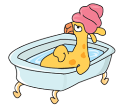 Funny and Adorable Giraffe sticker #14693312