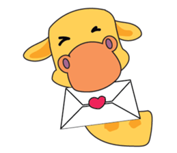 Funny and Adorable Giraffe sticker #14693323