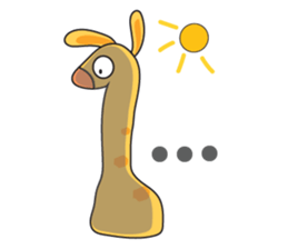 Funny and Adorable Giraffe sticker #14693327