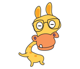 Funny and Adorable Giraffe sticker #14693338